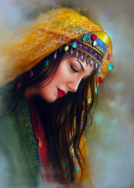 تابلوفرش چاپی طرح نقاشی ایرانی کد 3519