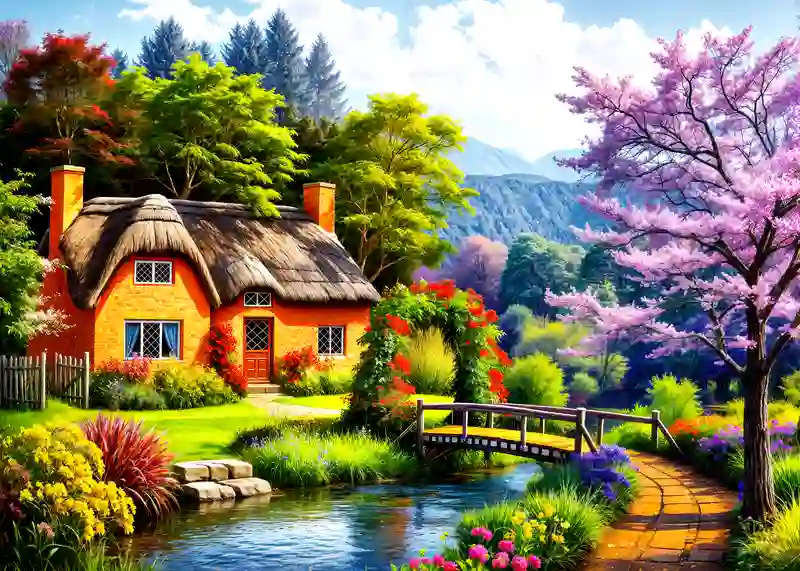 تابلوفرش چاپی طرح منظره کد 4071