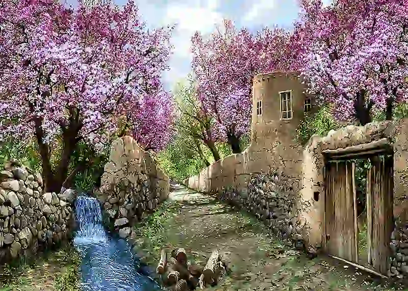 تابلوفرش چاپی طرح منظره کد 4140