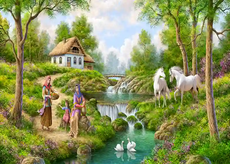 تابلوفرش چاپی طرح منظره کد 4155