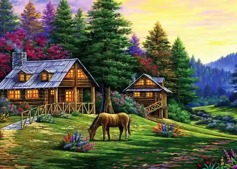 تابلوفرش چاپی طرح منظره کد 4245