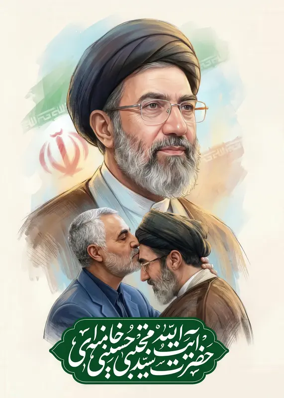 تابلوفرش طرح رهبر ایران سید مجتبی خامنه ای کد 9801