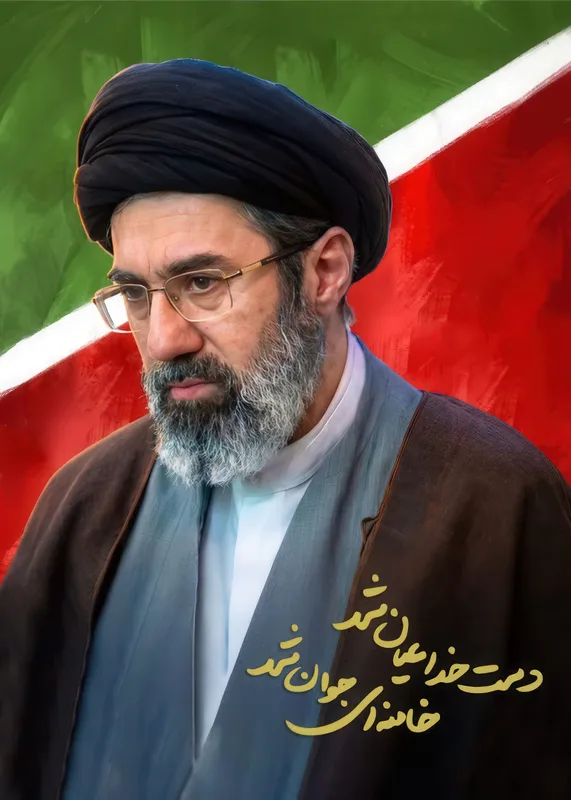 تابلو فرش طرح رهبری سید مجتبی خامنه ای کد 9813