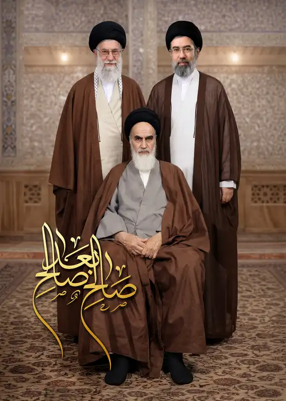 تابلوفرش طرح رهبران جمهوری اسلامی ایران کد 9815