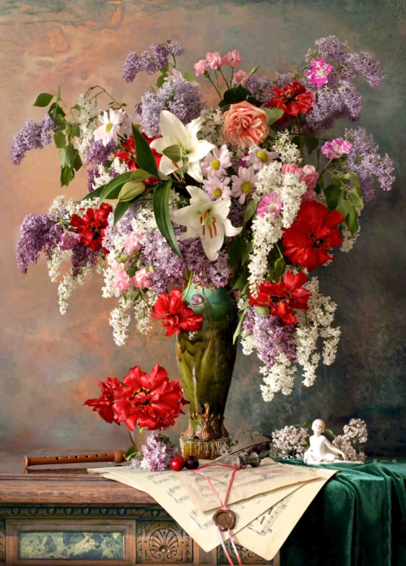 تابلوفرش چاپی طرح گلدان کد 5678